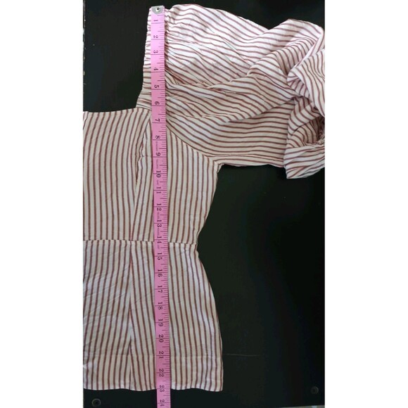 Cabi Womens Size Small Carnival Stripe Puff Sleeve Square Neck Boho Chic Blouse - Picture 10 of 10